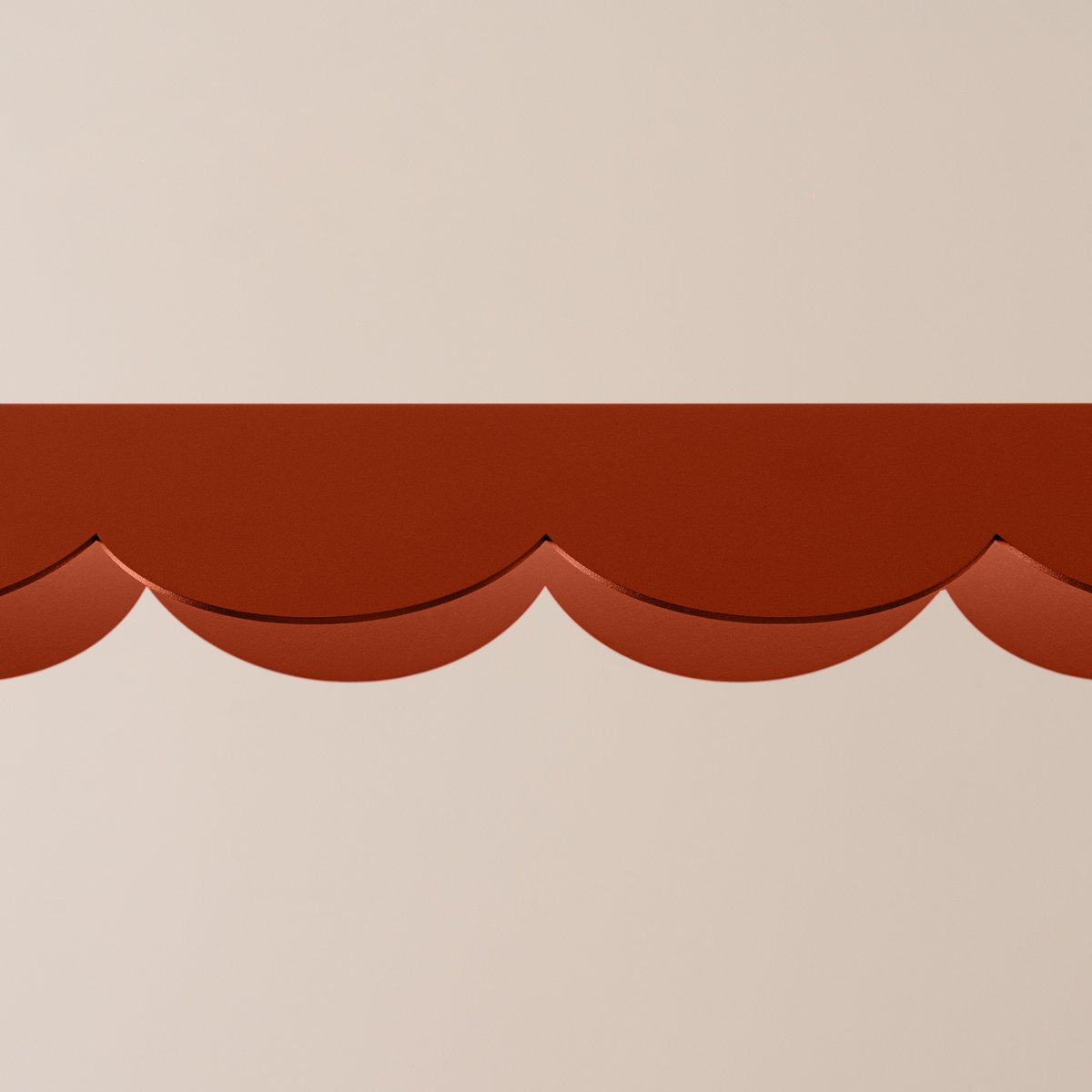 Suspension Aluminium Ocre Rouge LED 1 Biscuit ocre rouge, EDEN