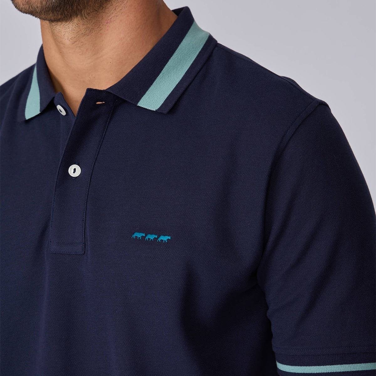 Polo Ethann bleu marine, MISE AU GREEN