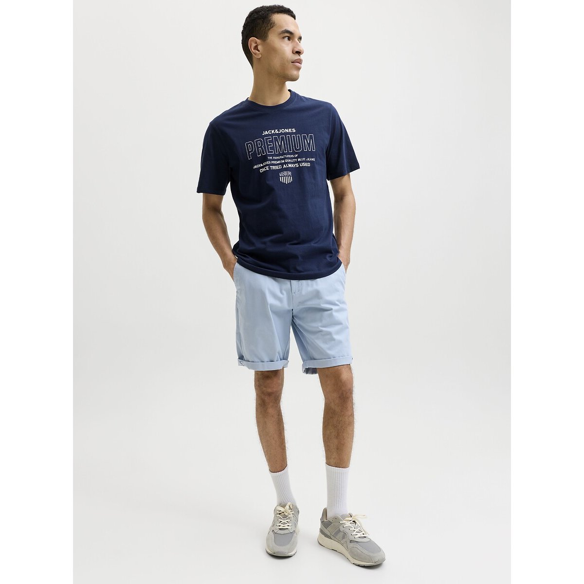 Short droit Bowie bleu clair, JACK & JONES
