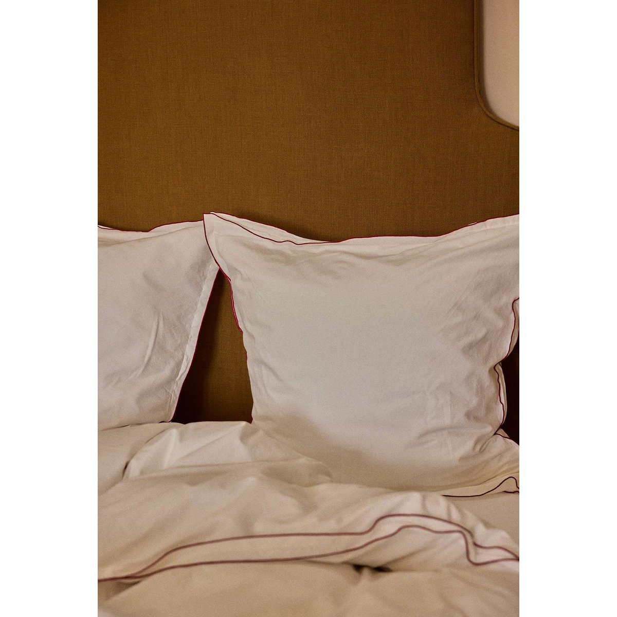 Taie d'oreiller en coton bambou blanc, GABRIELLE PARIS