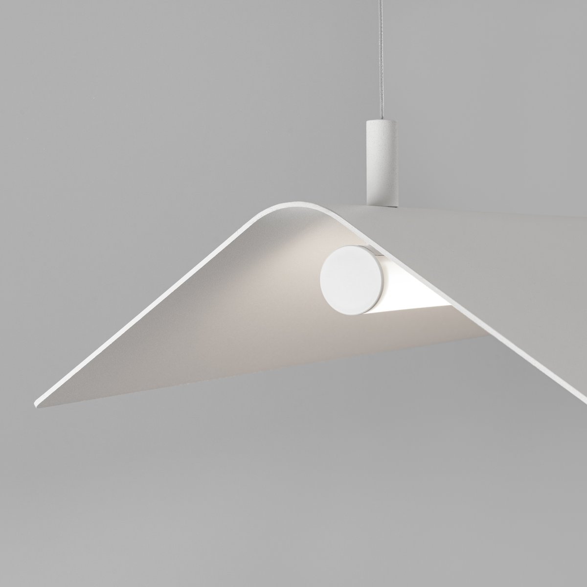 Suspension Acier Blanc LED 1 Elva blanc, EDEN