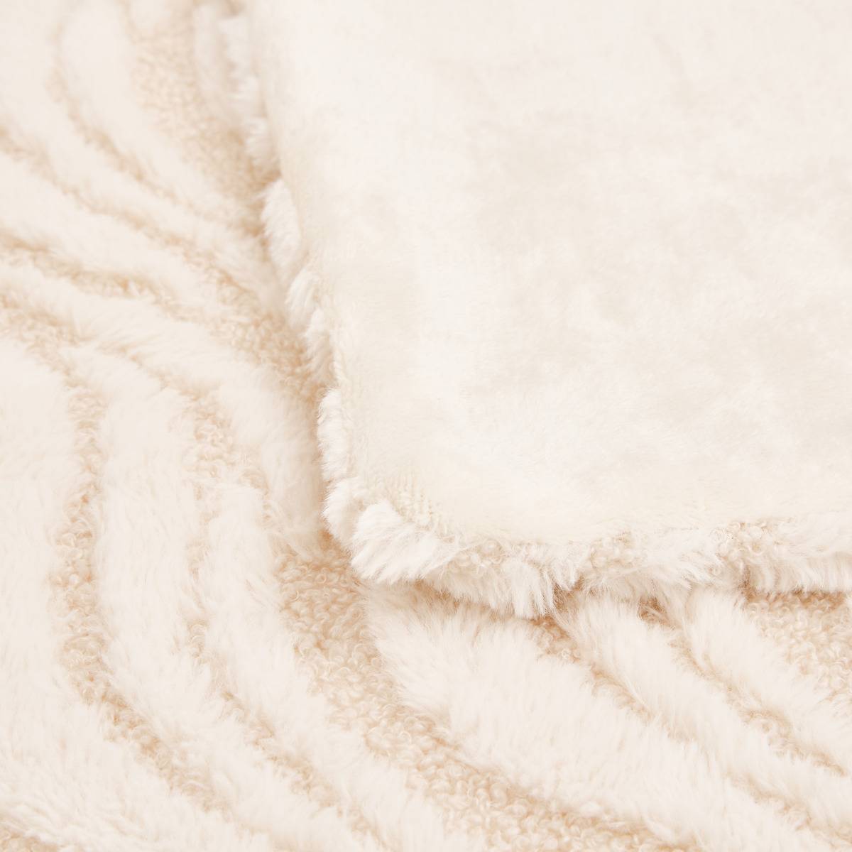Plaid BOUCLY blanc chaud, ATMOSPHERA