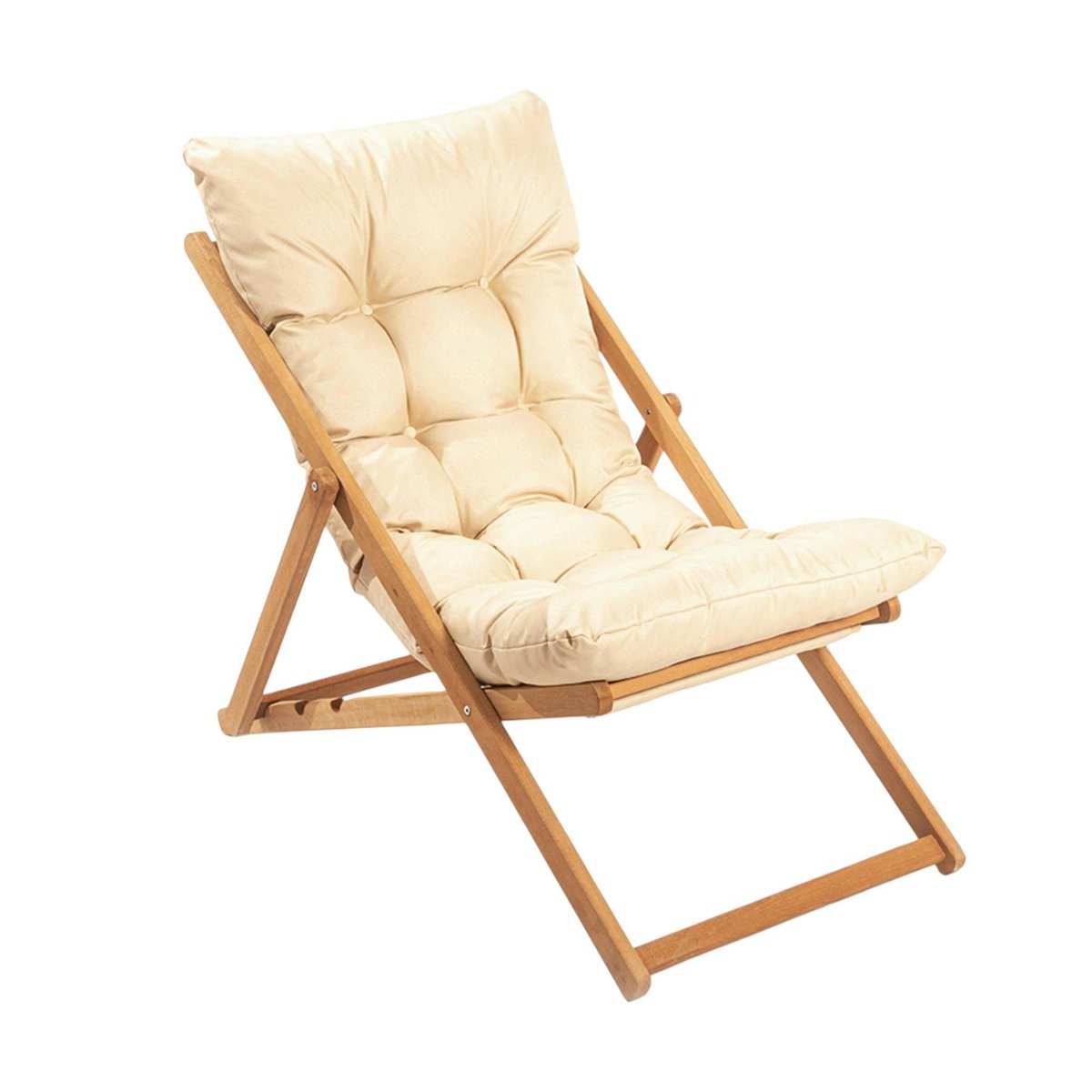 Chilienne confort 3 positions - pliante SORA beige, PIER IMPORT