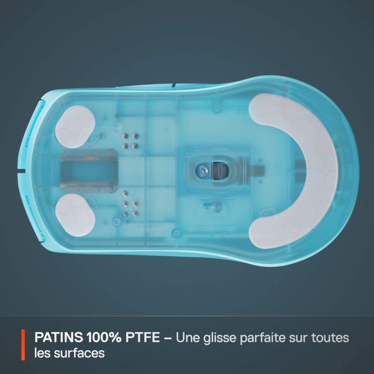Souris Gamer Sans Fil Rival 3 WL Gen 2 Aqua couleur unique, STEELSERIES