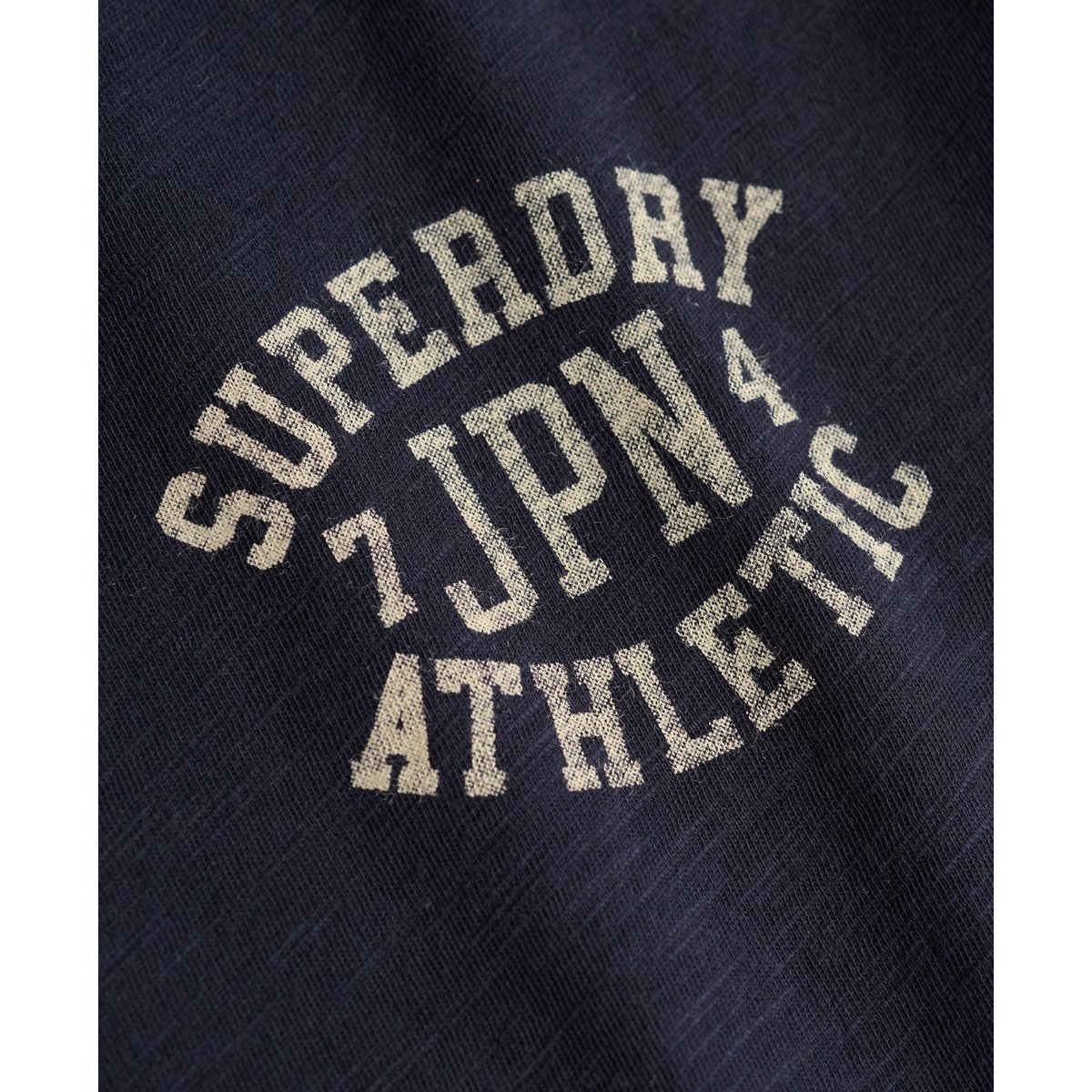 T-shirt Athletic Essential Slub bleu marine éclipse, SUPERDRY