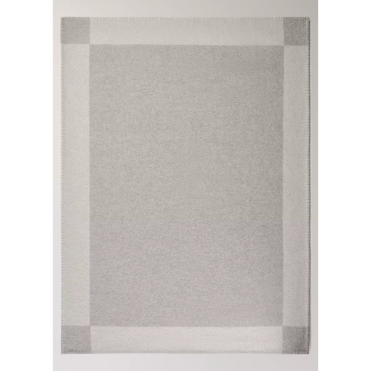 Couverture en laine à finition festonnée gris, MANGO HOME