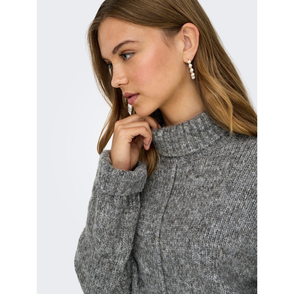 Pull En Maille medium grey melange 1, JDY