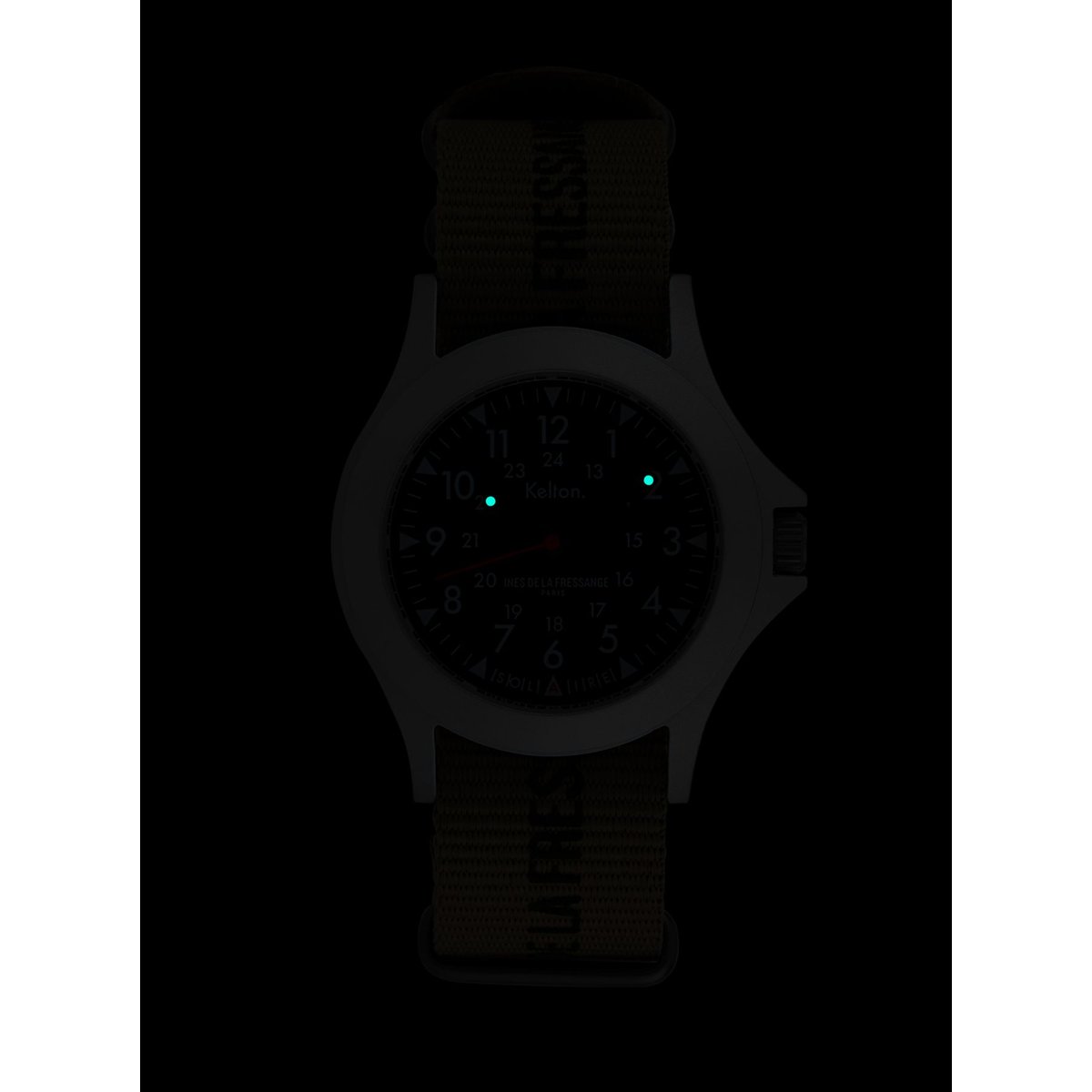 Montre Solaire Field kaki Kelton x Ines de la Fressange Paris khaki, INES DE LA FRESSANGE PARIS