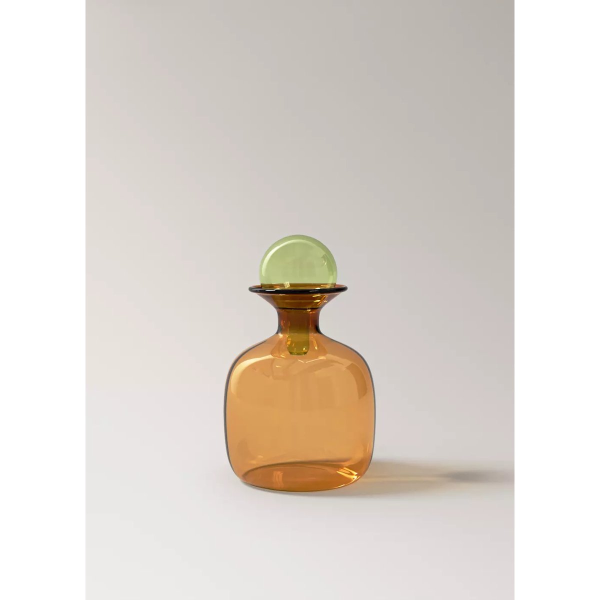 Petit vase décoratif bicolore en borosilicate caramel, MANGO HOME