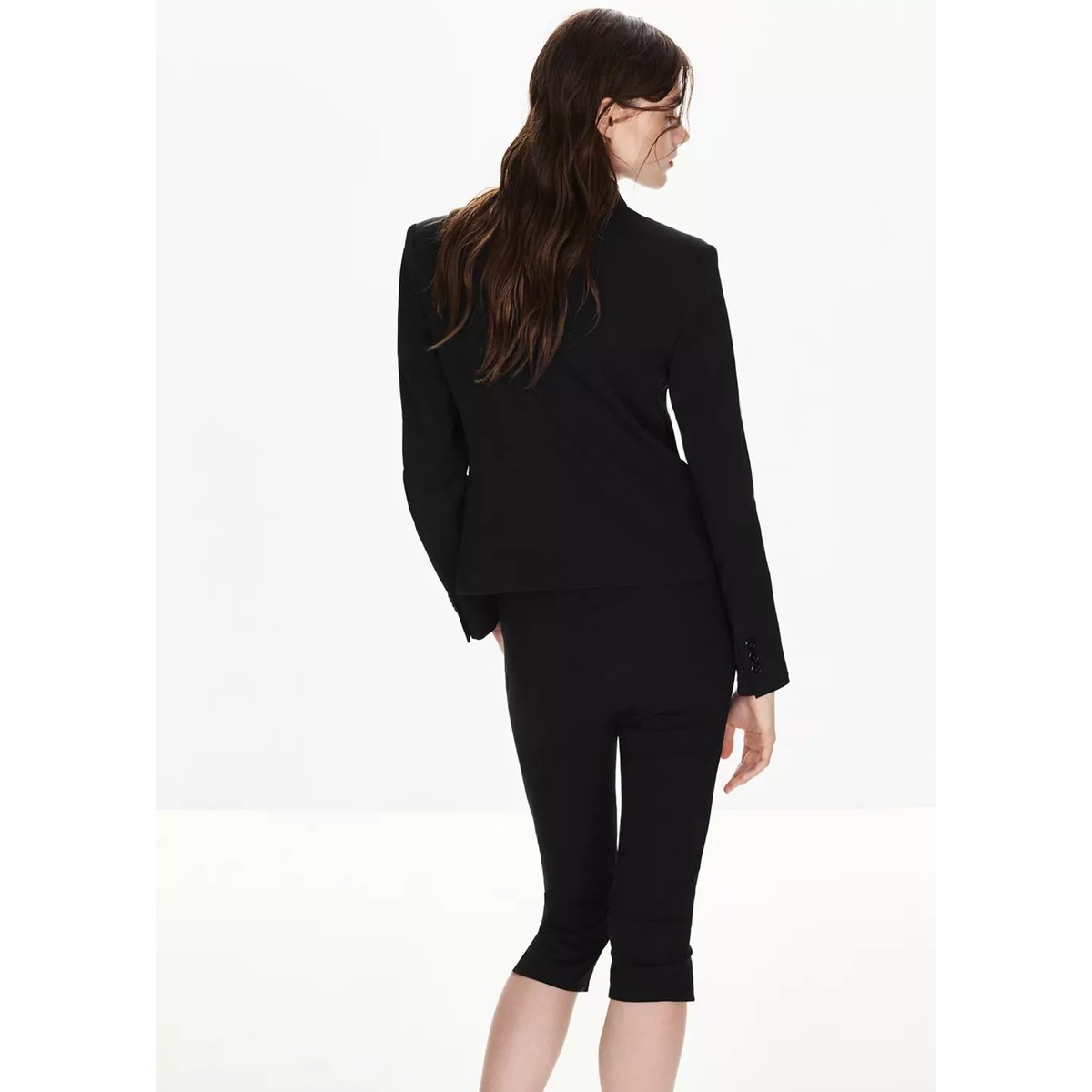 Veste crop croisée noir, MANGO