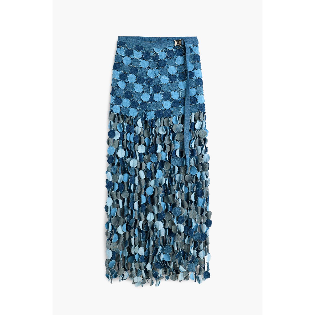 Pareo en denim patch bleu, DESIGUAL