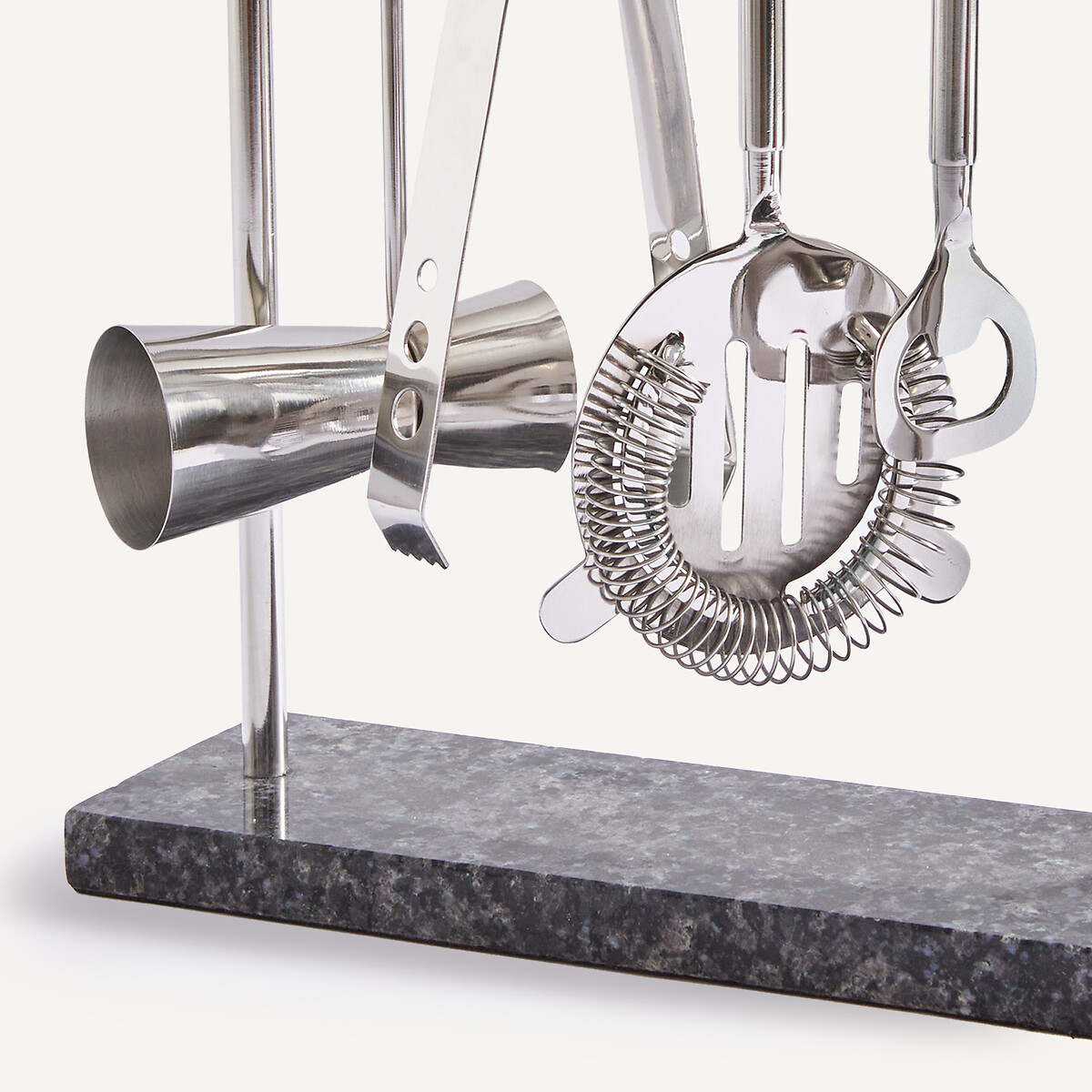 Set à cocktail en inox sur support, REGENT chrome/noir, AM.PM