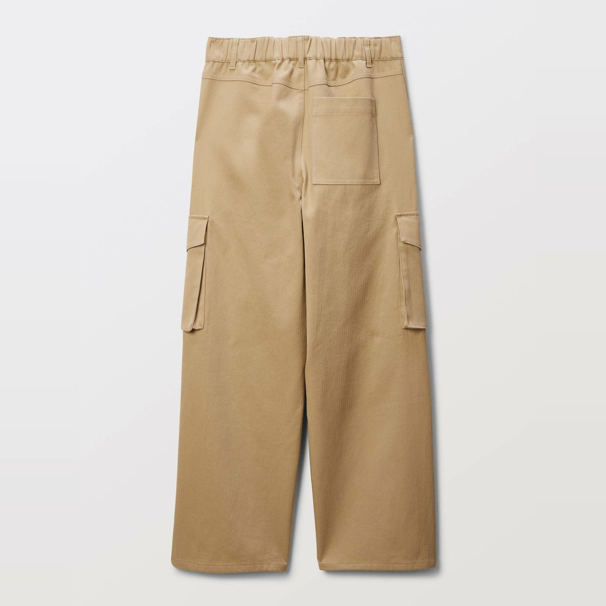 Pantalon cargo large en coton BIO GOTS fennec, MONOPRIX