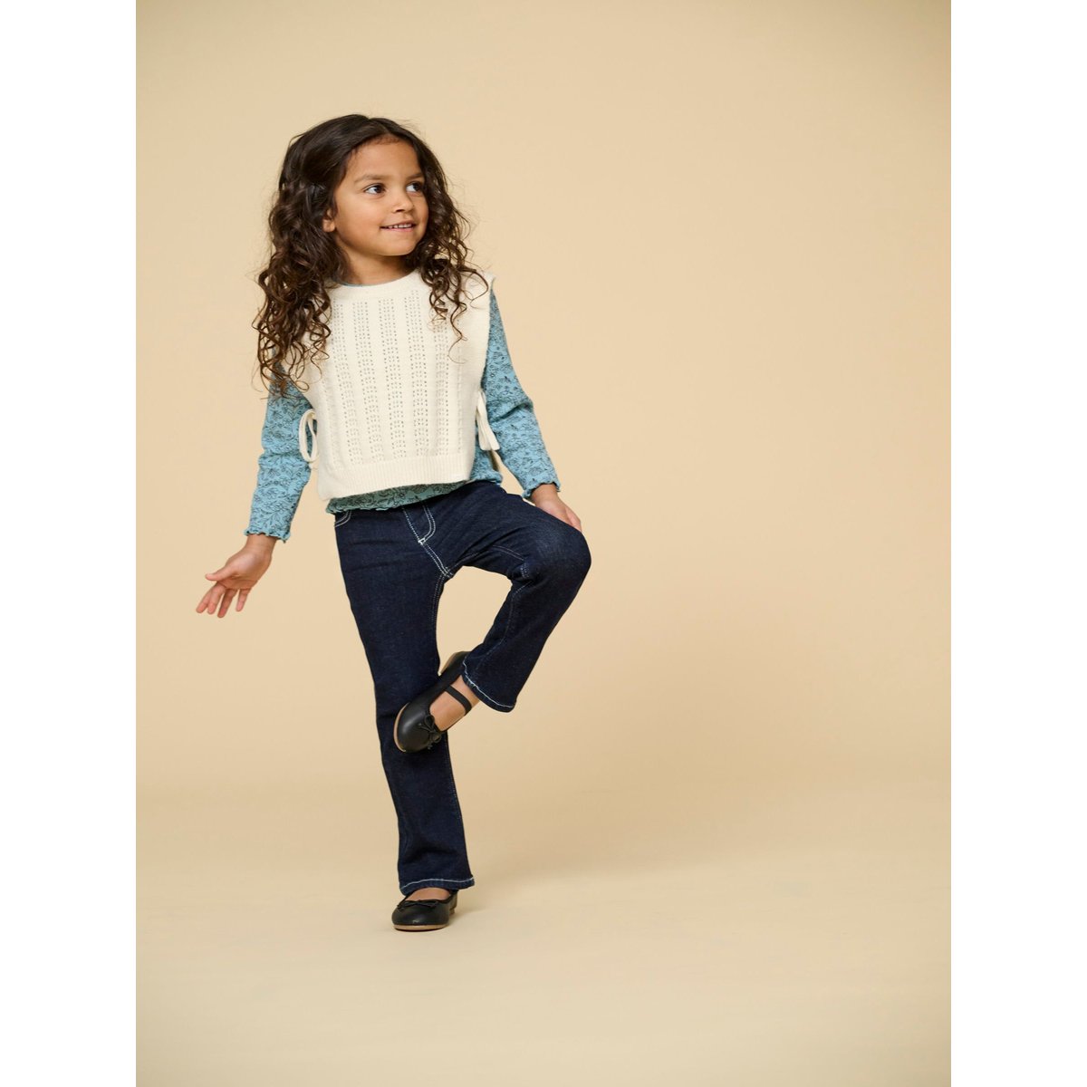 Jean Flared dark blue denim, KIDS ONLY
