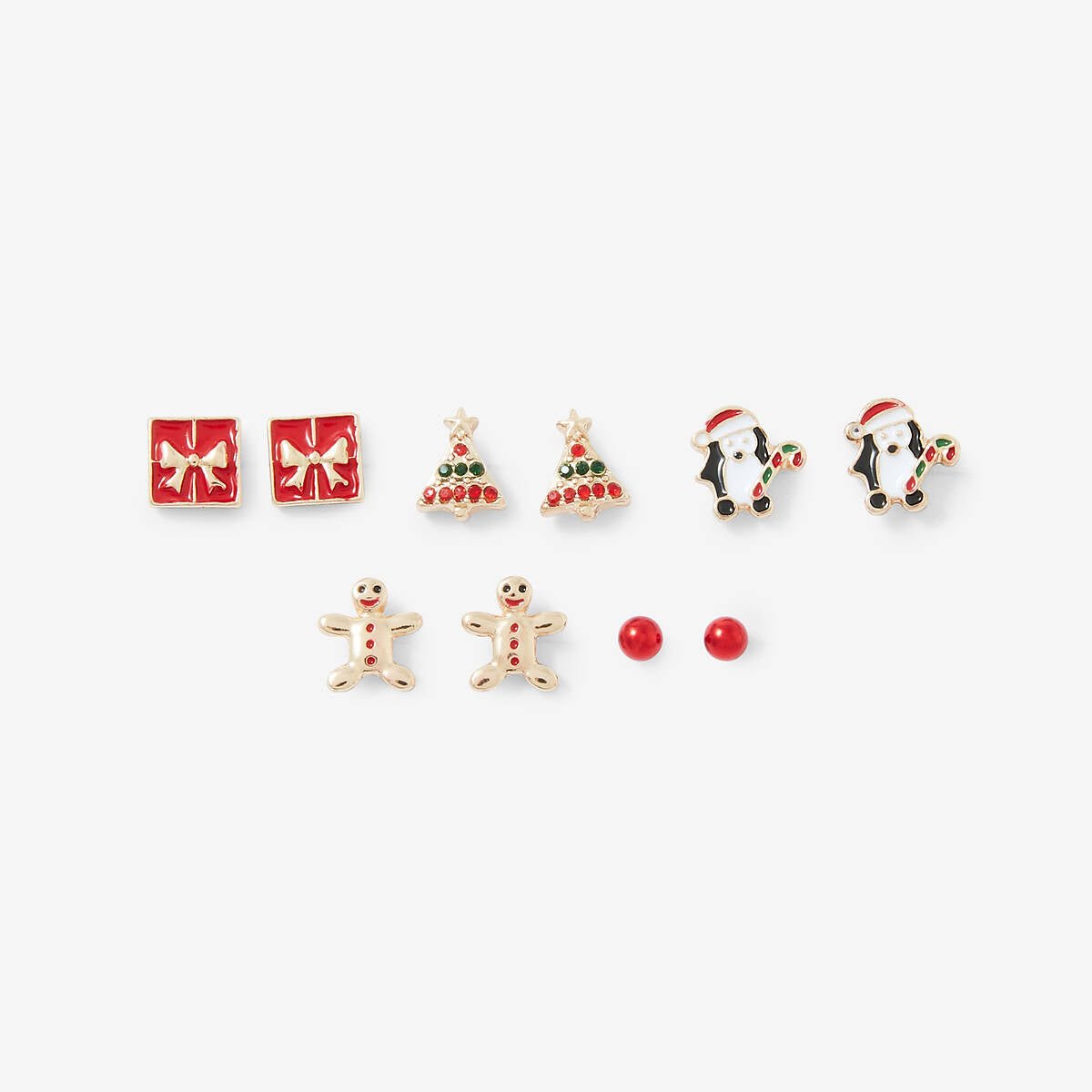 Set de boucles d'oreilles de Noël à suspendre - Flocon argenté, BALABOOSTE