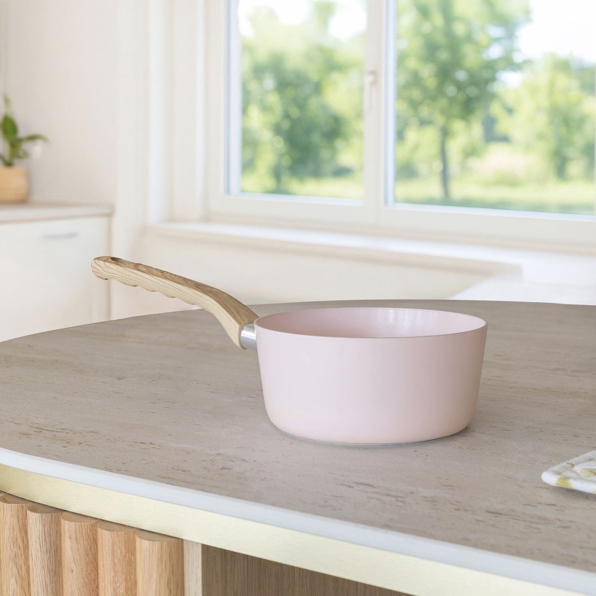 Casserole en aluminium 18cm, COLORAMA rose, MENASTYL