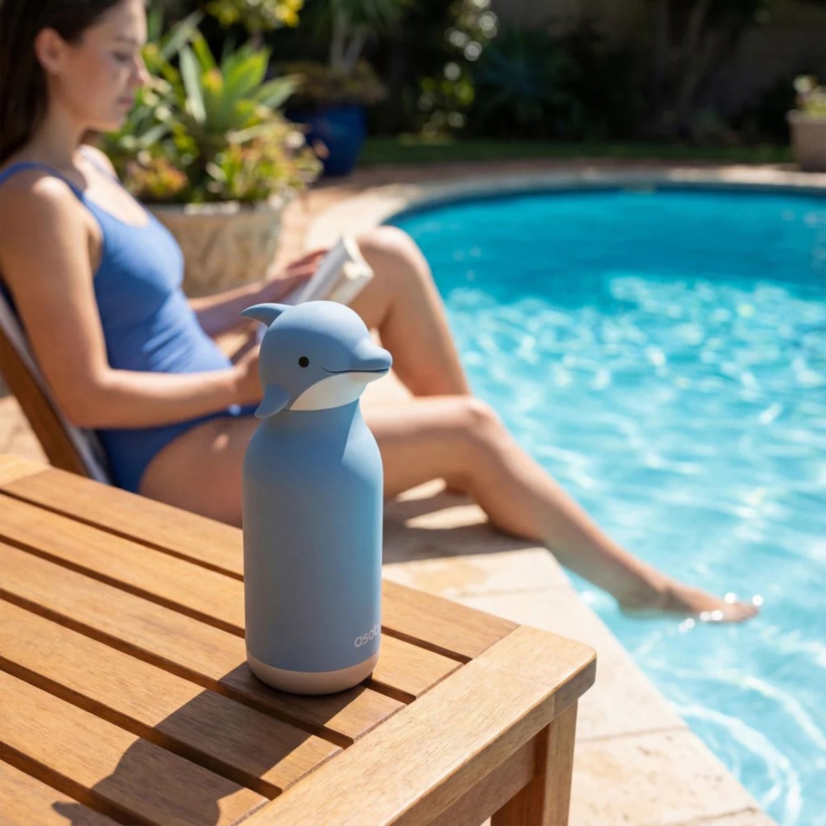Gourde isotherme Bestie gris, blanc, ASOBU