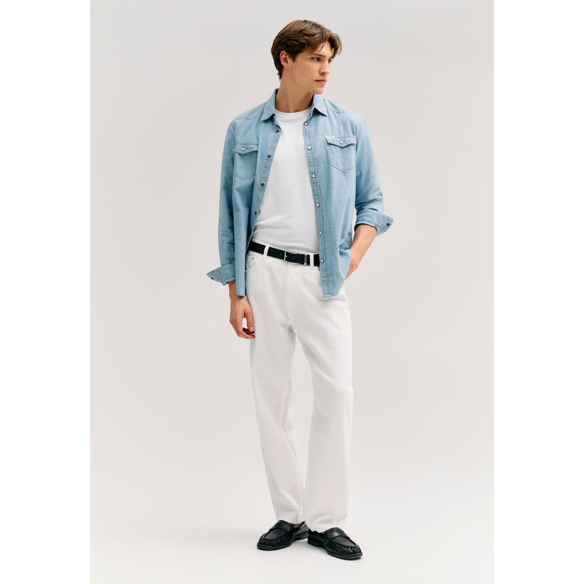 Jeans Owen Relaxed blanc, GUESS