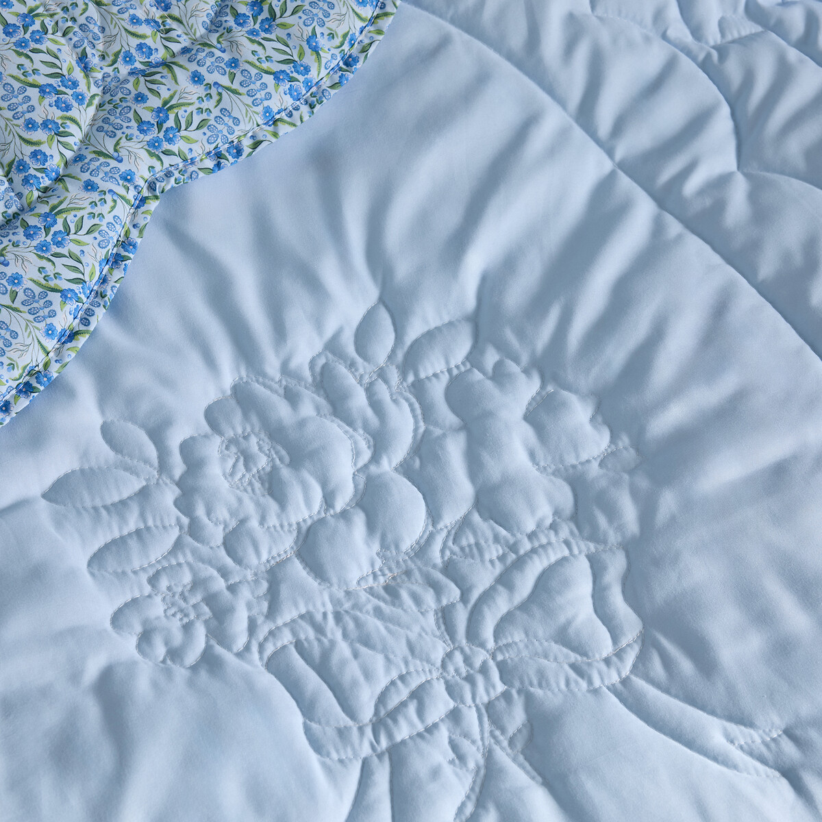 Ditsy Floral Reversible Quilted Bedspread blue, CATH KIDSTON