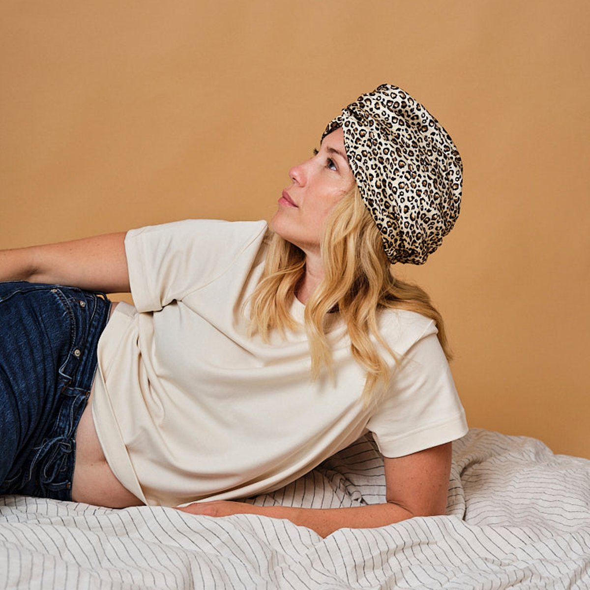 Turban 100% pure soie de mûrier leopard, EMILY'S PILLOW