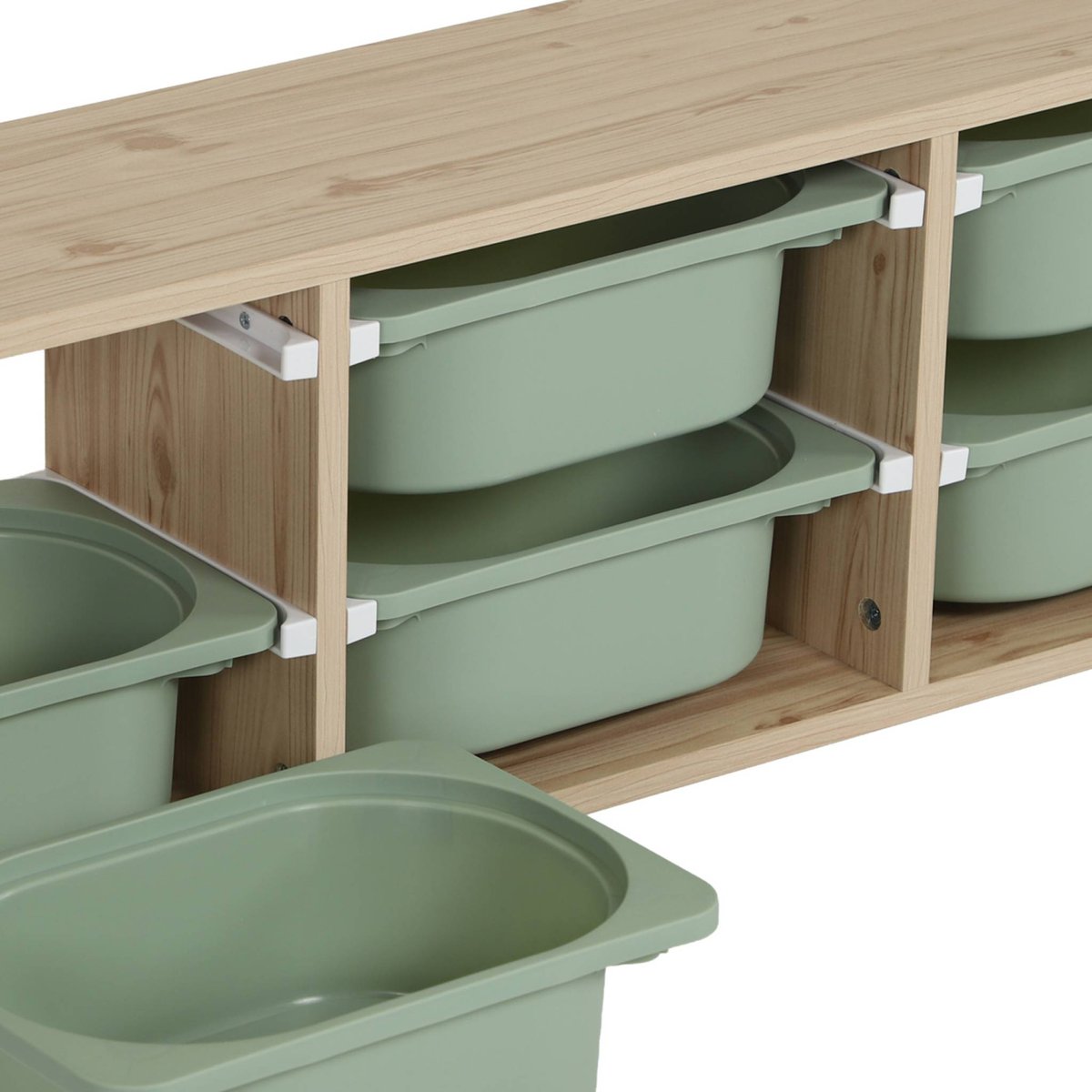 Sora - Meuble de rangement pour enfant 6 bacs de rangement SORA moutarde, SWEEEK