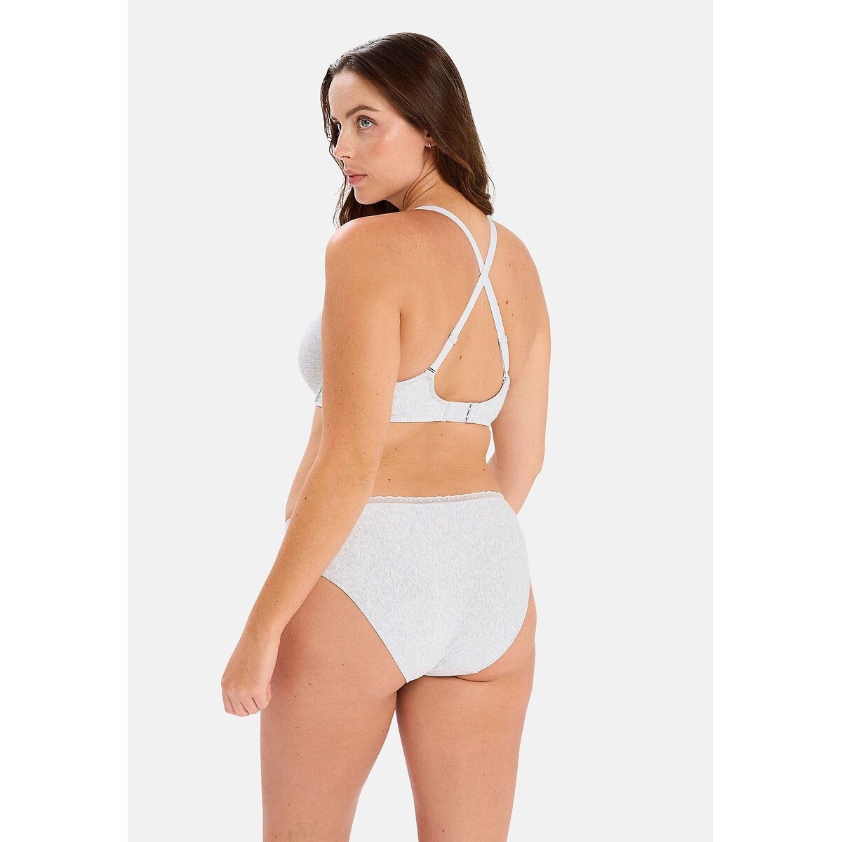 Soutien-gorge moulé à armatures ROMIE gris chiné, SANS COMPLEXE