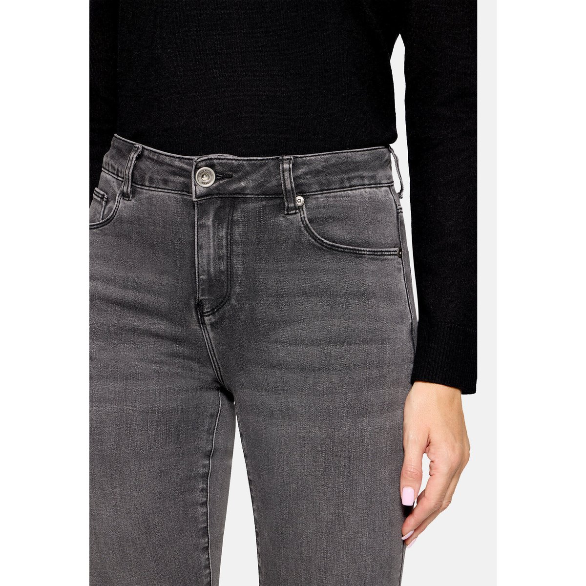 Jean Bootcut à effet délavé grey denim, BETTY BARCLAY