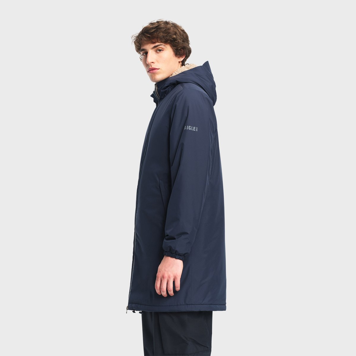 Parka RAINPACK 90 SHERPA bleu marine, AIGLE