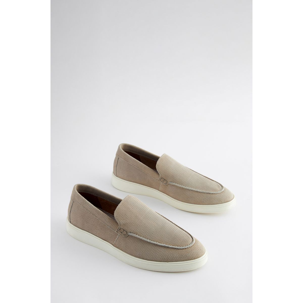Mocassins décontractés à enfiler grège foncé, NEXT