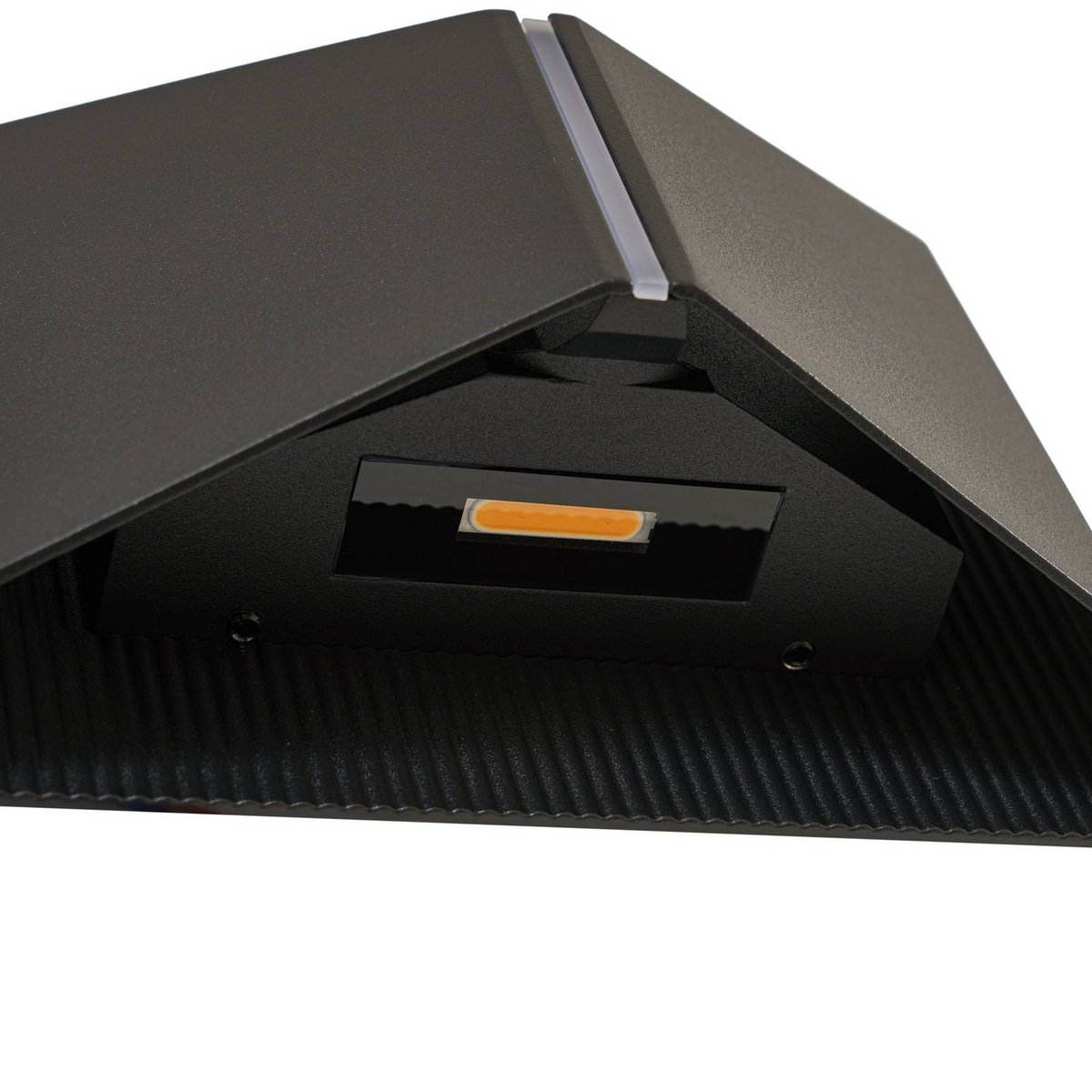 Applique extérieure en métal moderneLED noir, LINDBY