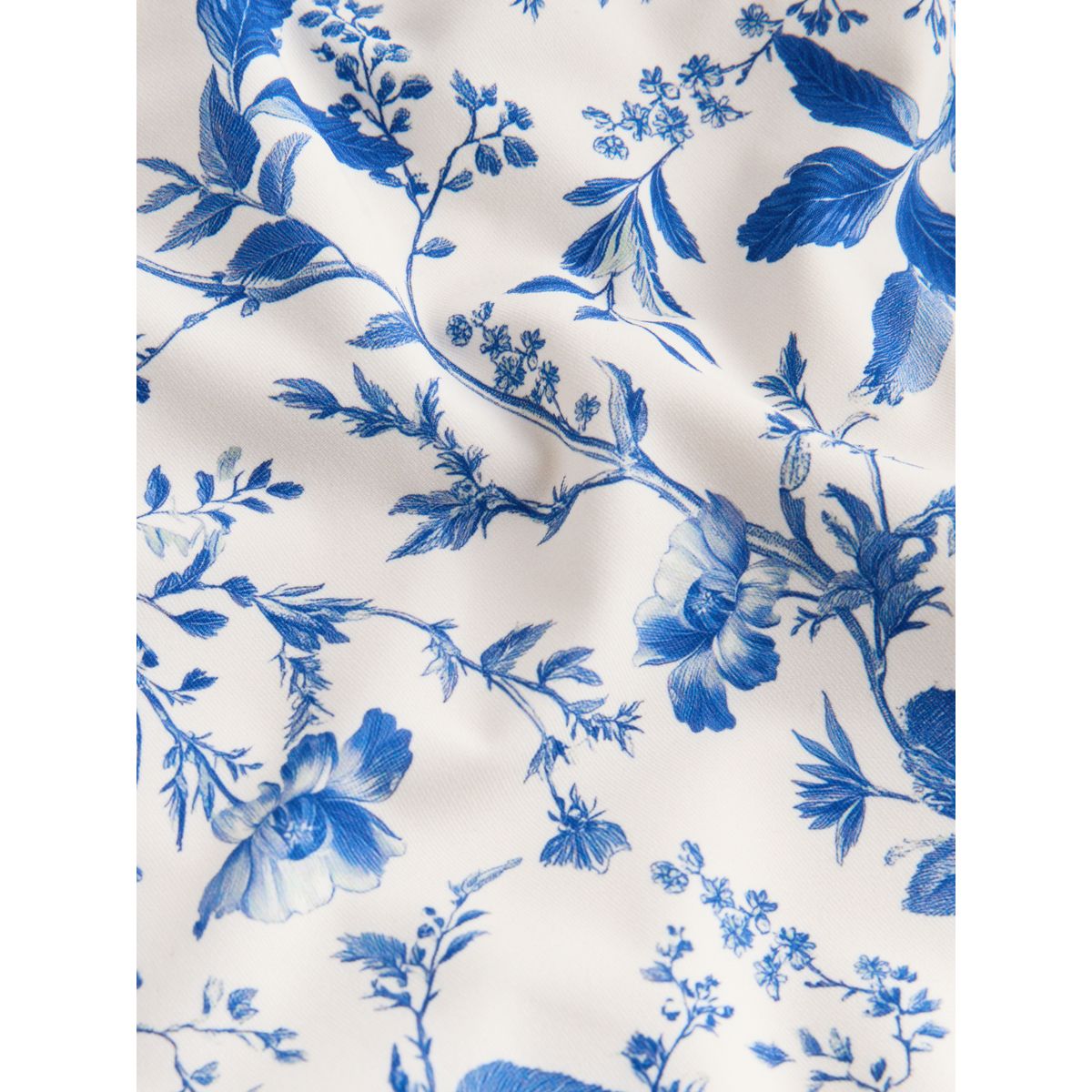 Bas de bikini échancré avec côtés froncés crème/bleu à petits motifs floraux, NEXT