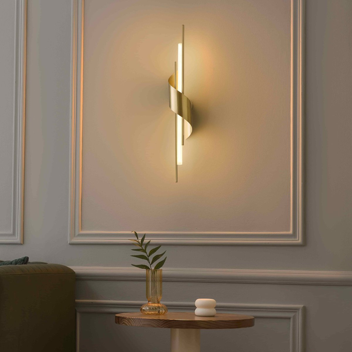 Applique LED dorée longiligne - ZÉNAÏA doré, KOSILUM