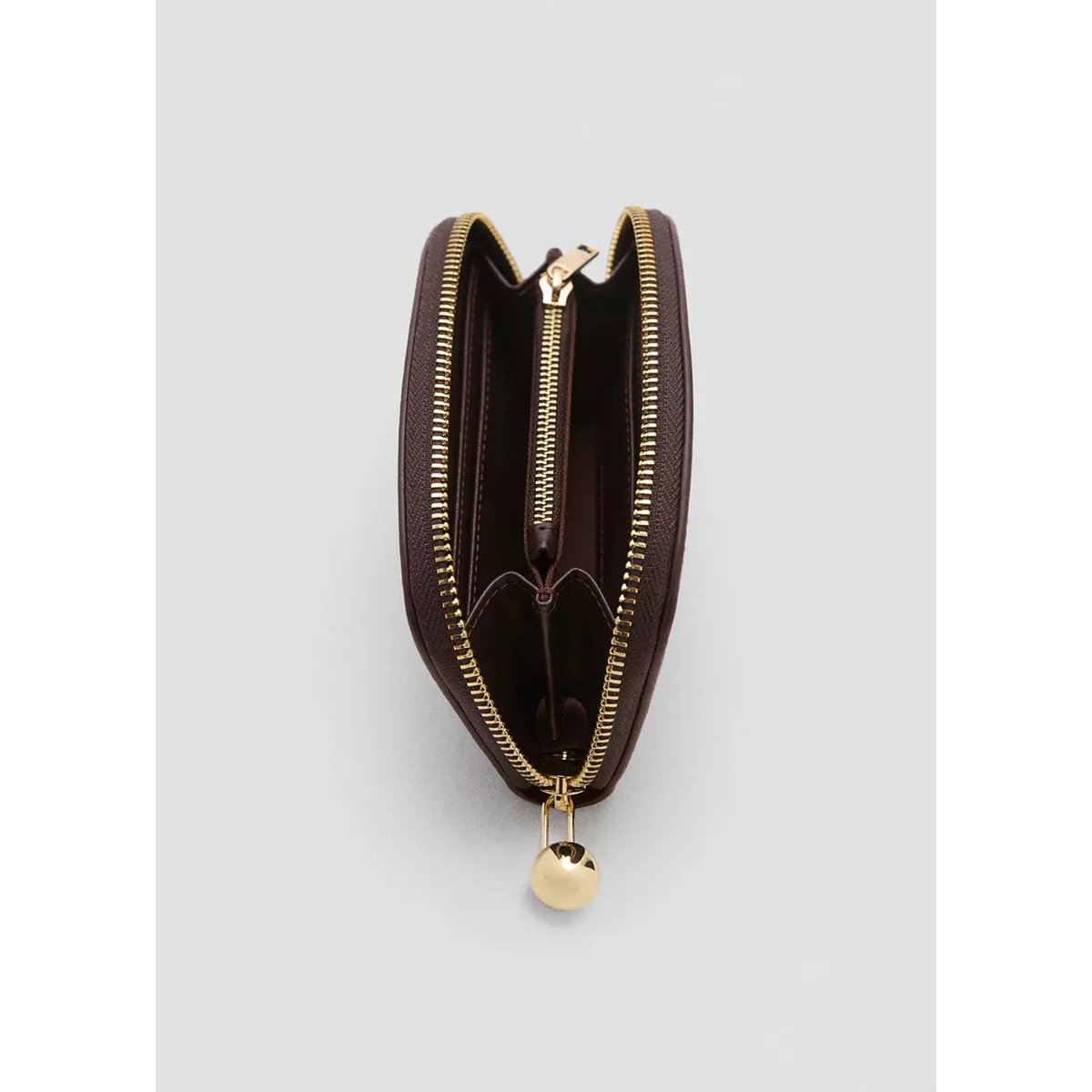 Portefeuille moyen avec mini perles chocolat, MANGO