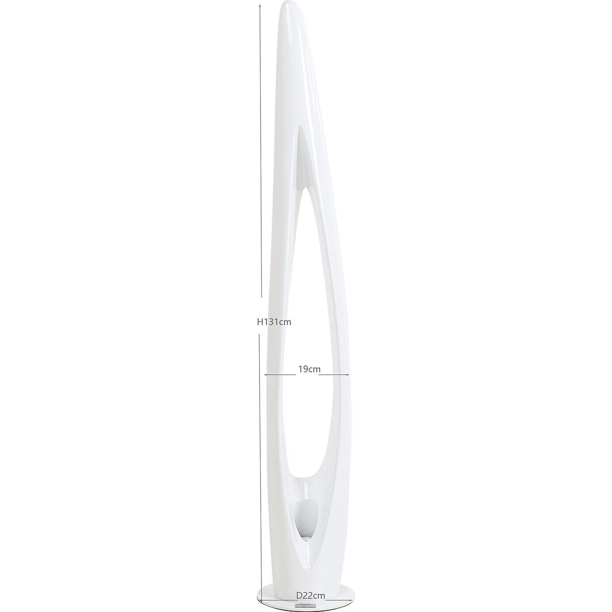 Lampadaire Flow Flame vert 132cm blanc, KARE DESIGN