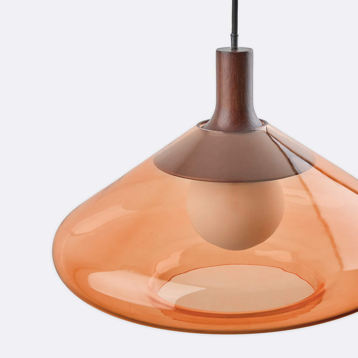 Suspension en verre coloré, diamètre 37,8 cm, SORELLE ambre, LA REDOUTE INTERIEURS