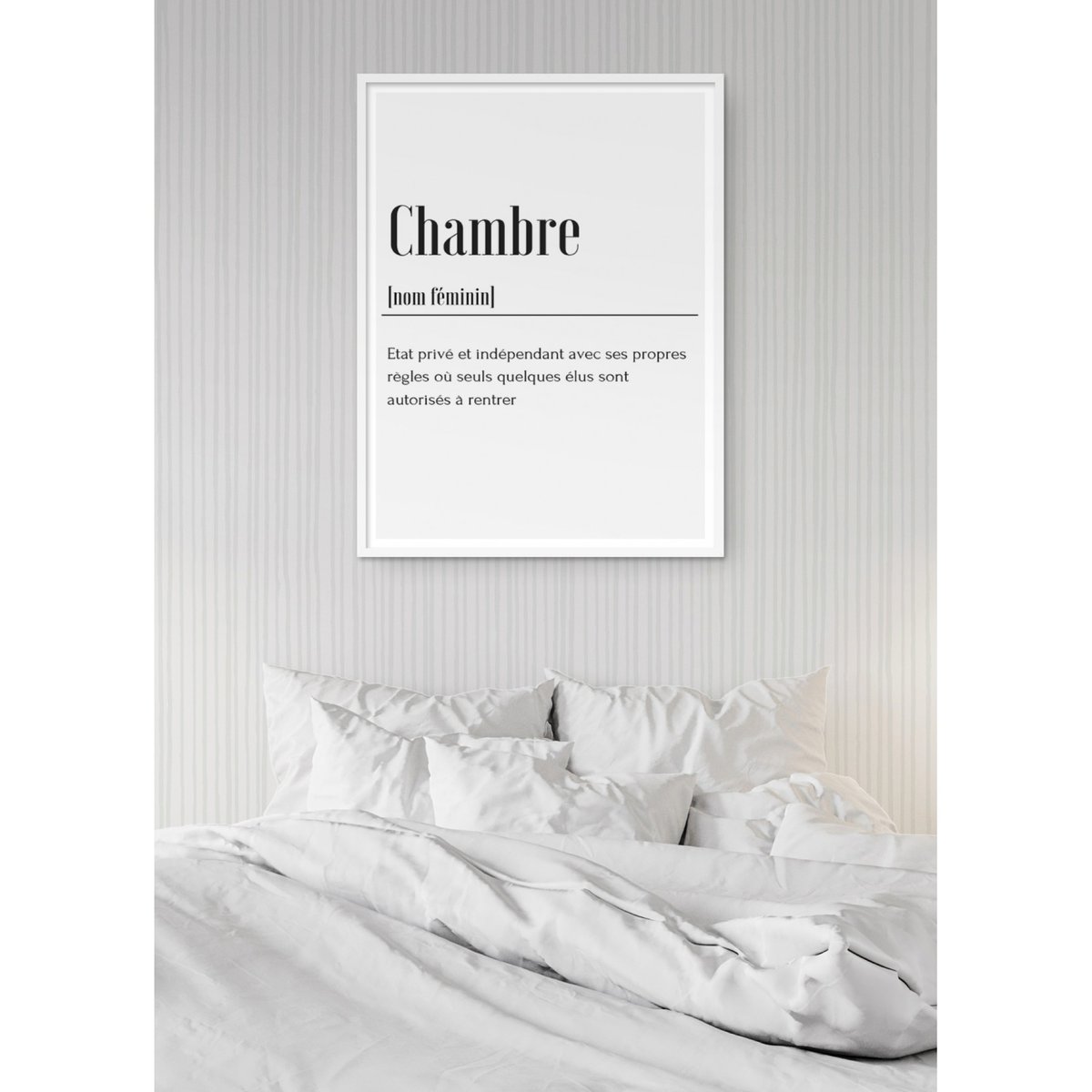 Affiche Définition Chambre blanc, L'AFFICHERIE