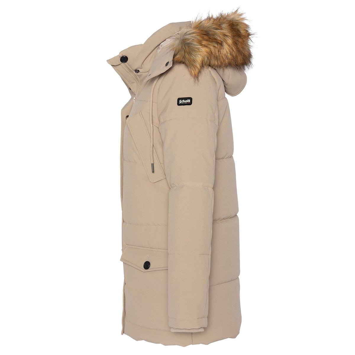 Parka à capuche beige, SCHOTT