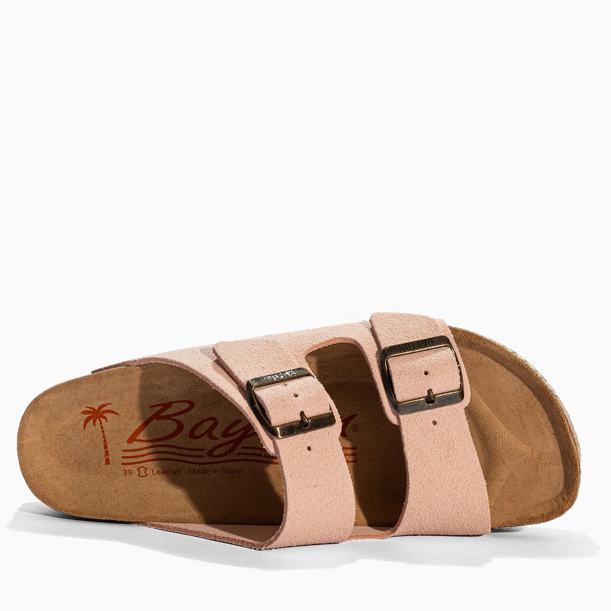 Sandales en cuir suedé ALCEE orange, BAYTON