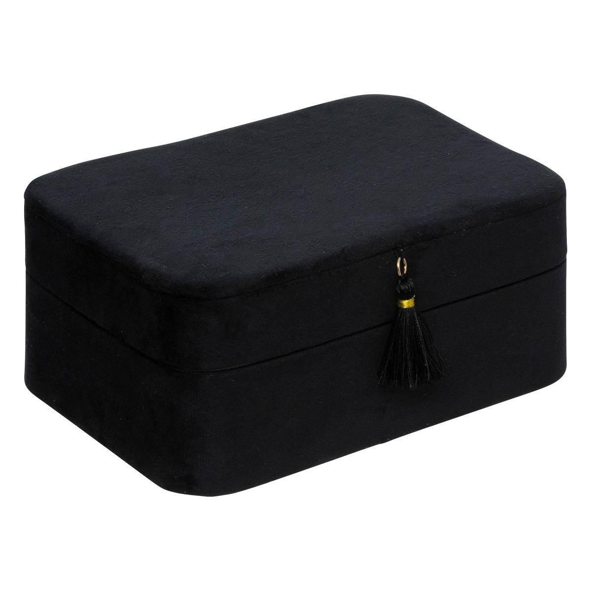 Boîte à bijoux en velours noir, ATMOSPHERA