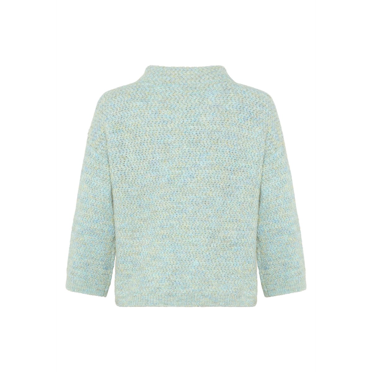Pull-over en maille à col droit light blue/cream, CARTOON