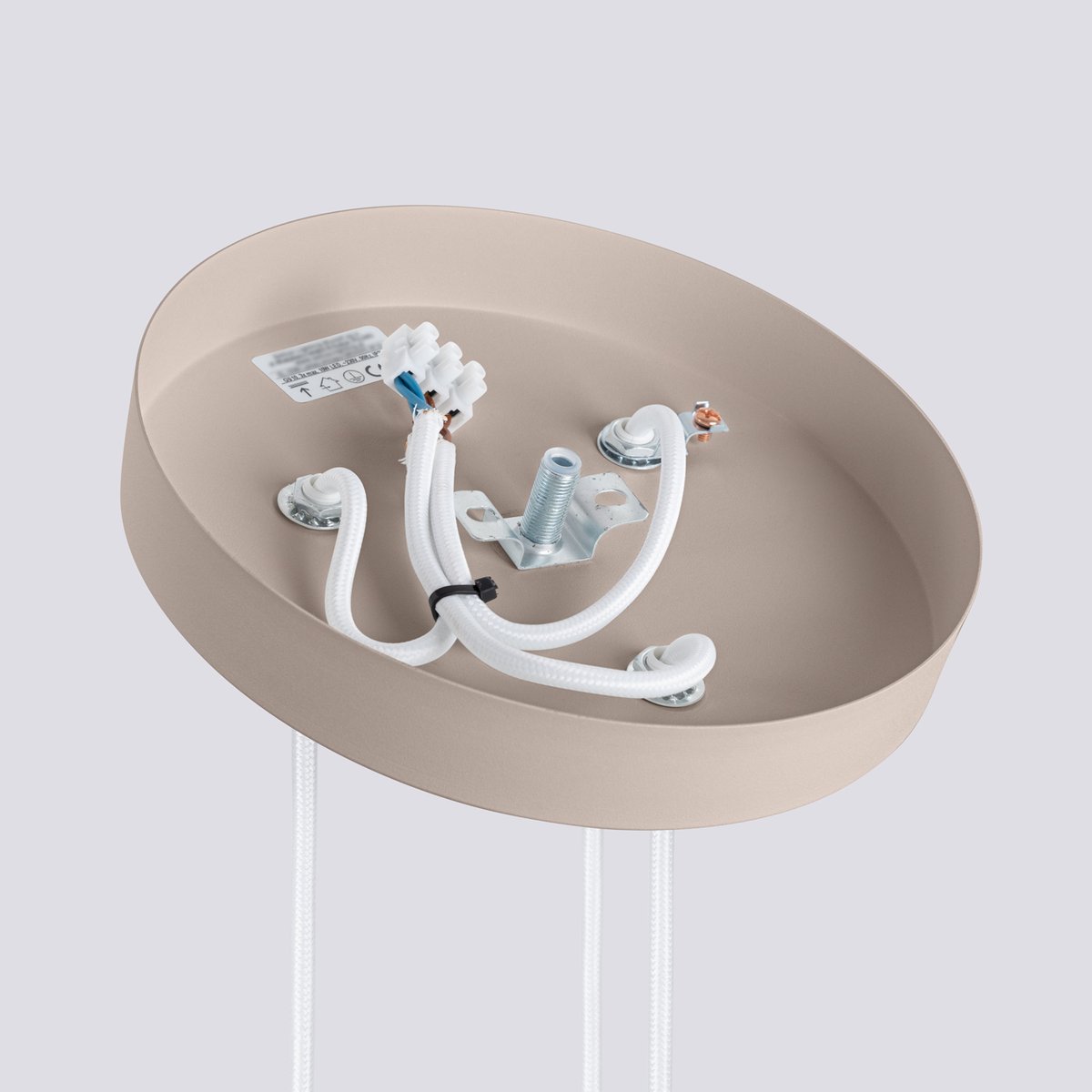 Suspension Aluminium Taupe GU10 3 Karbon marron, EDEN