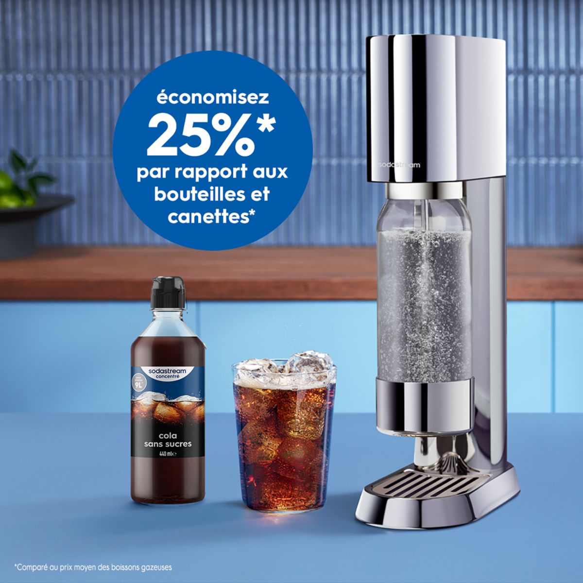 Concentré COLA SANS SUCRES 440ml couleur unique, SODASTREAM