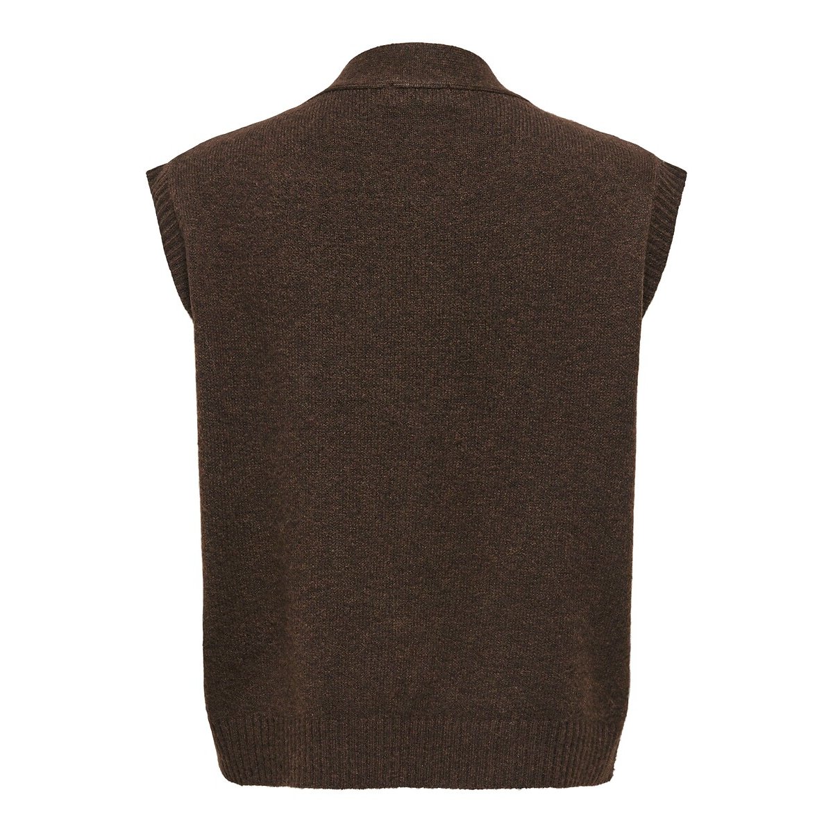 Sleeveless V-Neck Cardigan dark brown, JDY