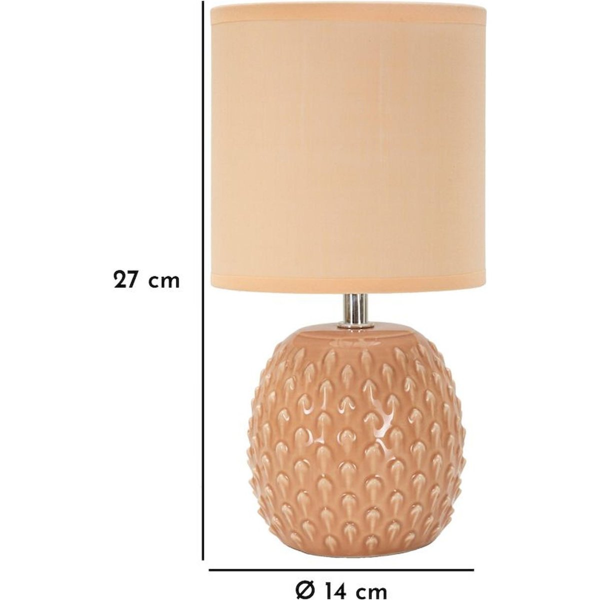 Lampe de chevet en céramique relief MODERN pêche, RECOLLECTION