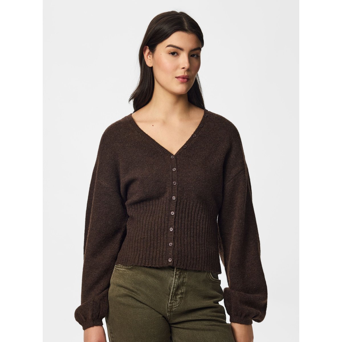 Cardigan En Maille marron - hot fudge1, PIECES