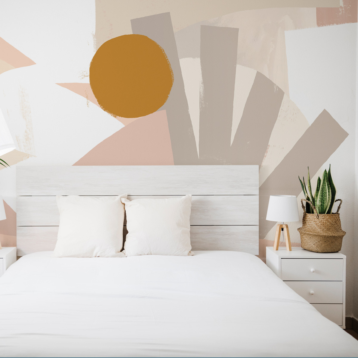 Papier peint panoramique Cercle vaillant jour,  170 x 250cm beige, ACTE DECO