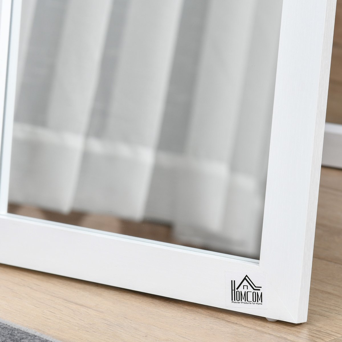 Miroir en pied MDF Blanc blanc, HOMCOM