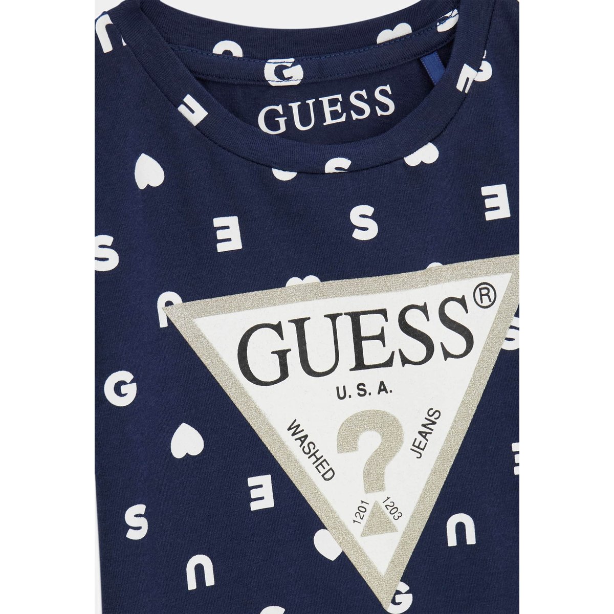T-Shirt Imprimé Animal bleu foncé, GUESS KIDS