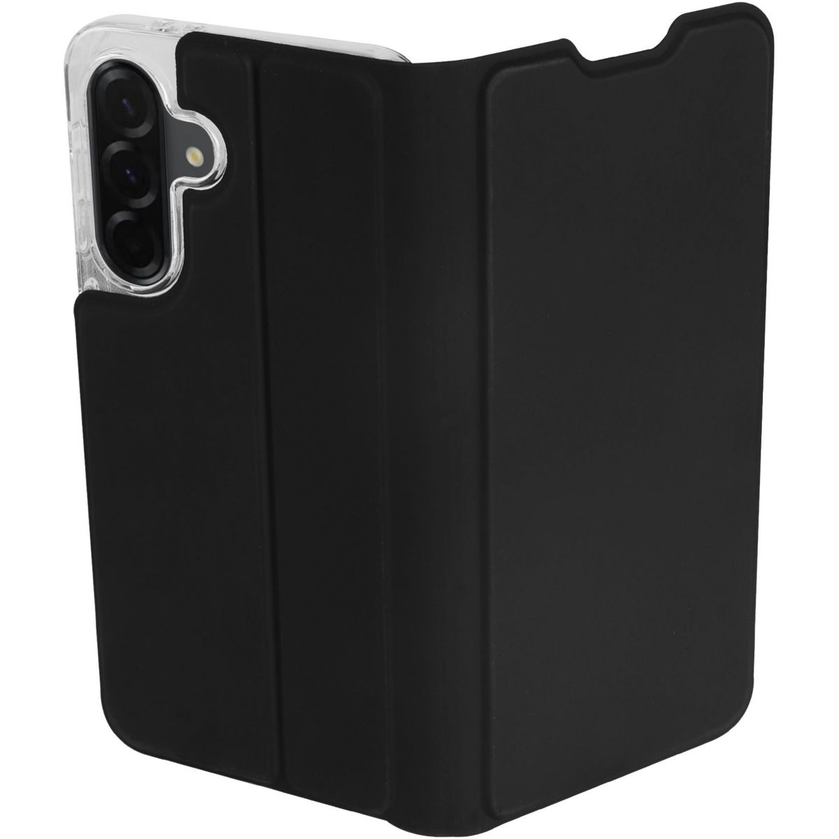 Coque Samsung Galaxy A57 folio Noir couleur unique, ESSENTIEL B