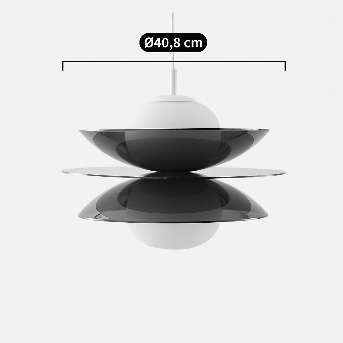 Okara Ceiling Light in Plexiglass and Opaline Glass auburn, LA REDOUTE INTERIEURS
